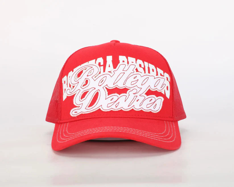BOTTEGA DESIRES TRUCKER HAT (SEXYY RED)
